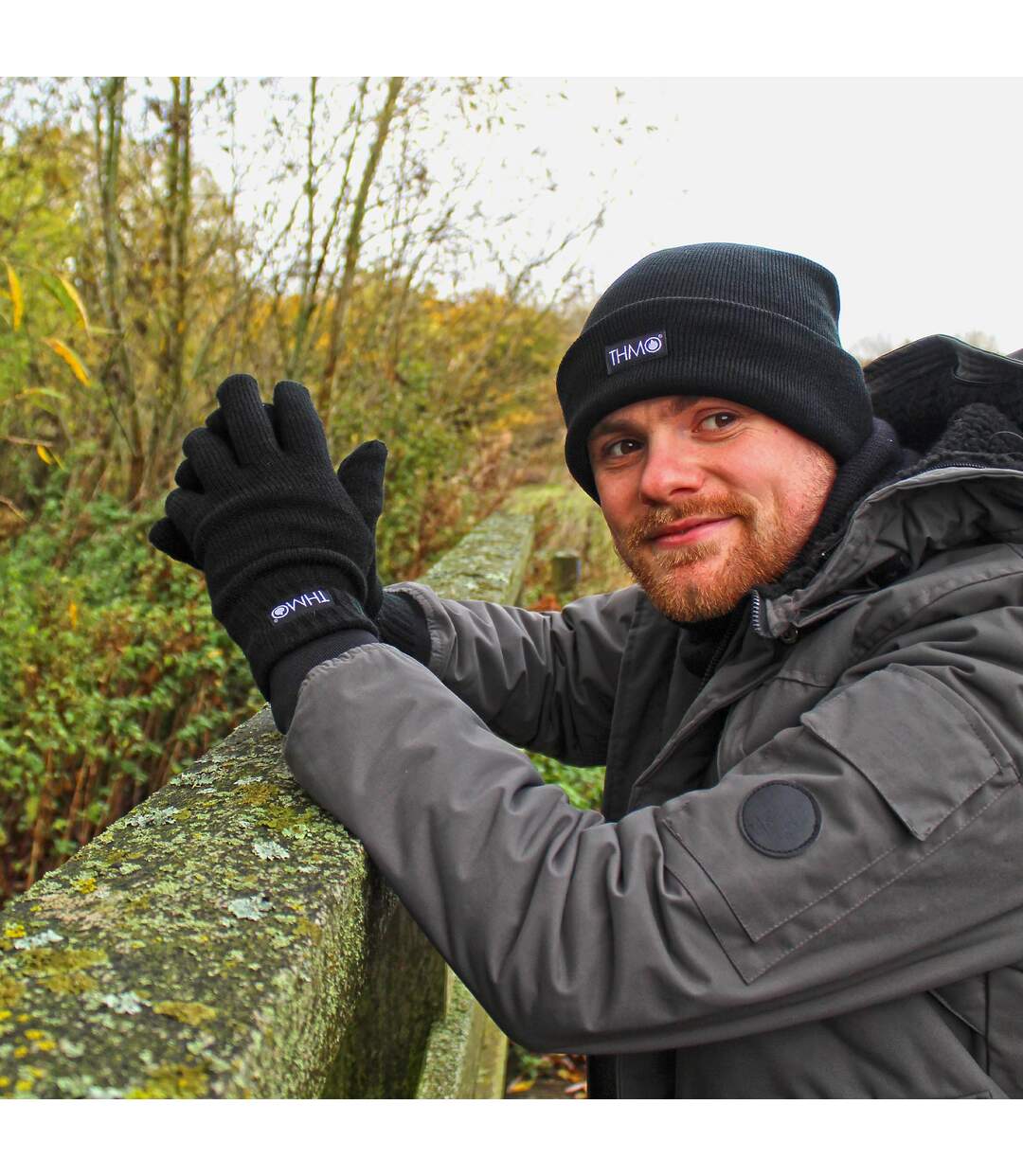 Mens Outdoor Thermal Knitted 40g 3M Thinsulate Lined Beanie Hat-4