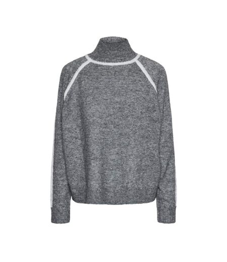 Pull gris/blanc femme pieces lola