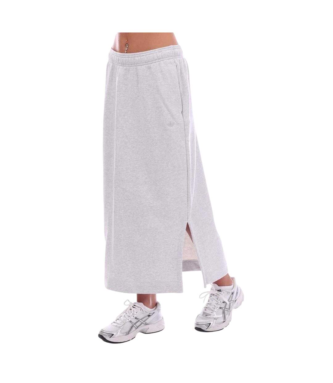 Jupe Longue Essentials Femme Gris Clair Adidas-3