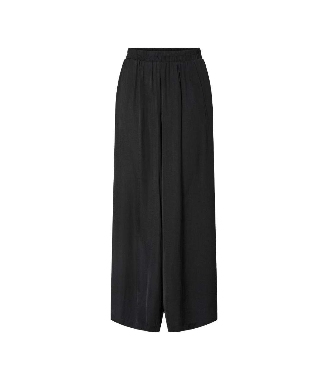 Pantalon fluide noir femme pieces milda-1