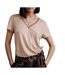 T-shirt beige femme freeman porter tonia linen-1