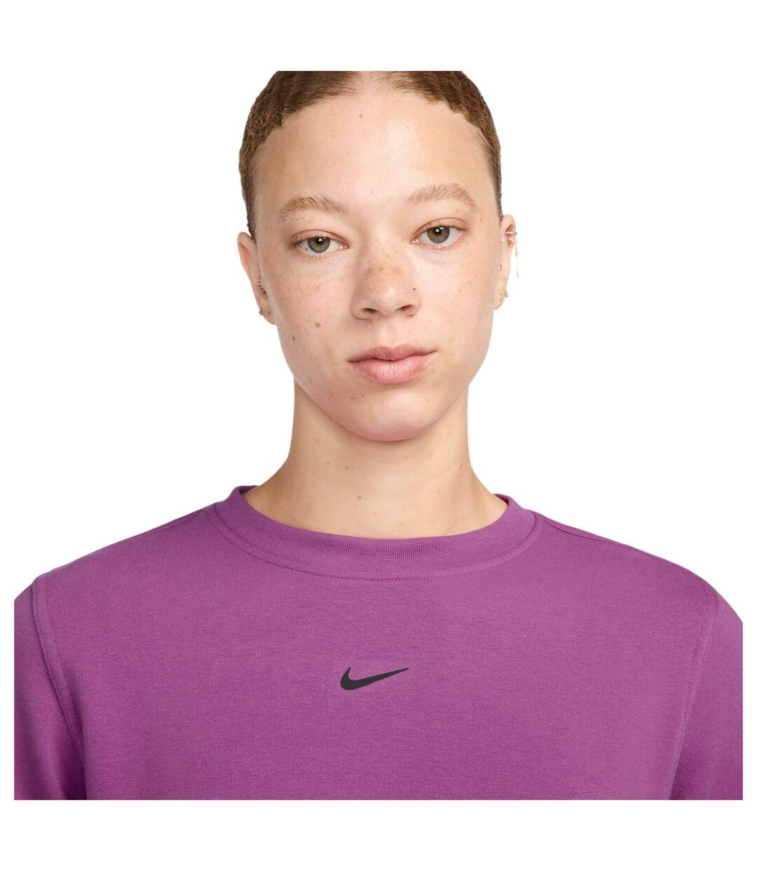 Womens/ladies Swoosh Logo Sweatshirt Fuchsia Nike-4