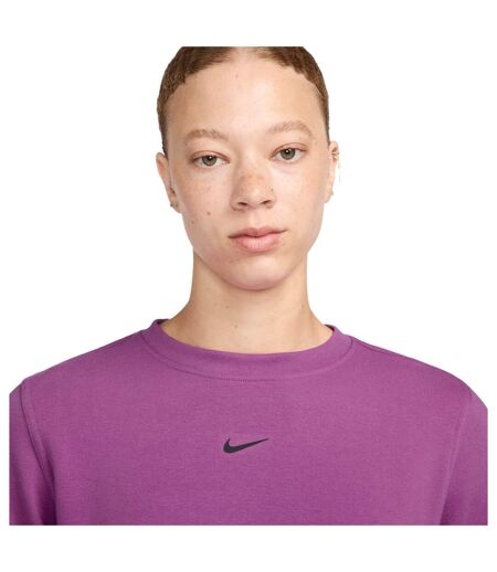 Womens/ladies Swoosh Logo Sweatshirt Fuchsia Nike