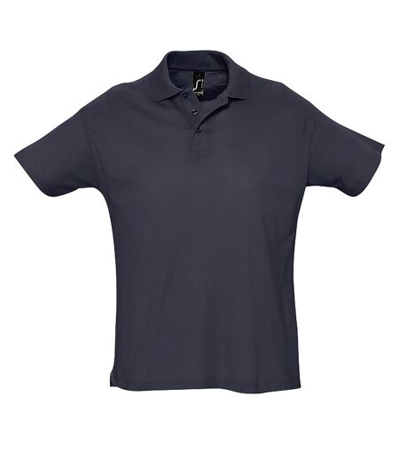SOLS Mens Summer II Pique Short Sleeve Polo Shirt (Navy) - UTPC318