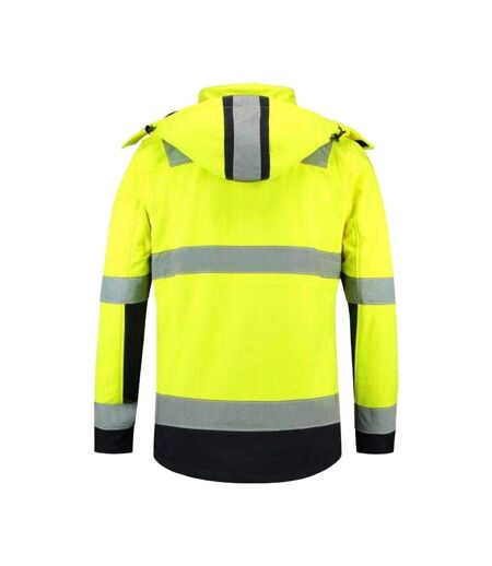 Veste Softshell Motif Bloc De Couleurs Homme Jaune Fluo Rimeck