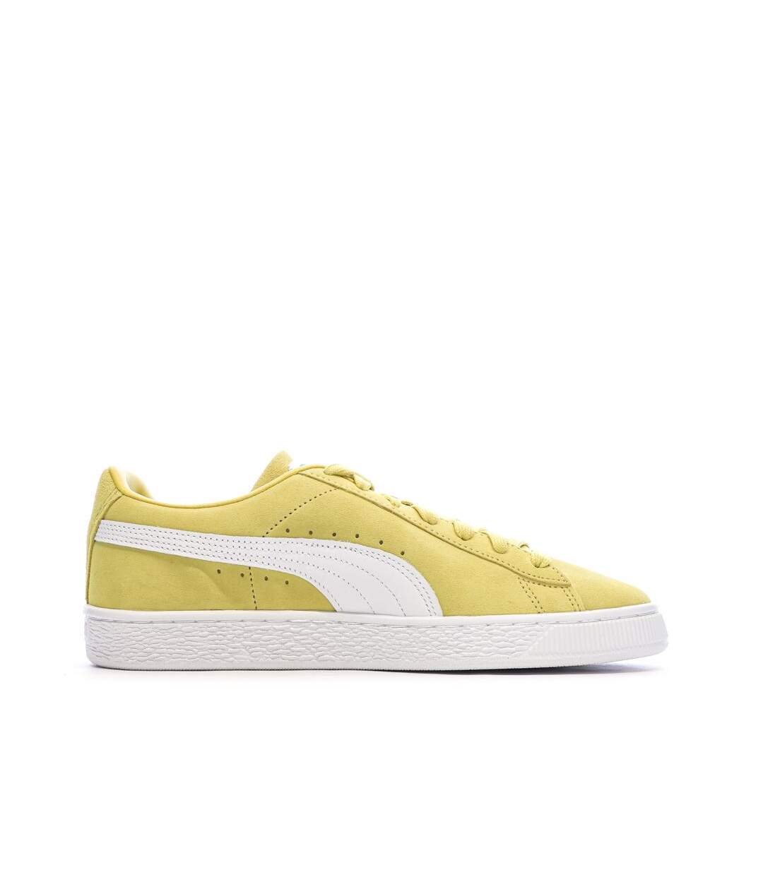 Baskets jaunes homme puma suede classic-2