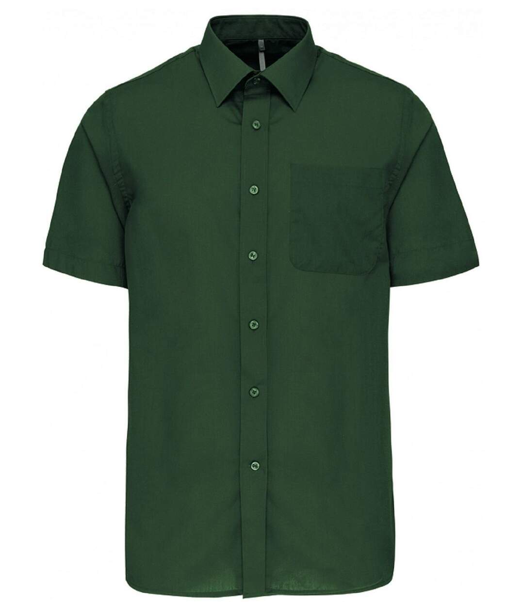 Chemise popeline manches courtes - K551- vert forêt - homme