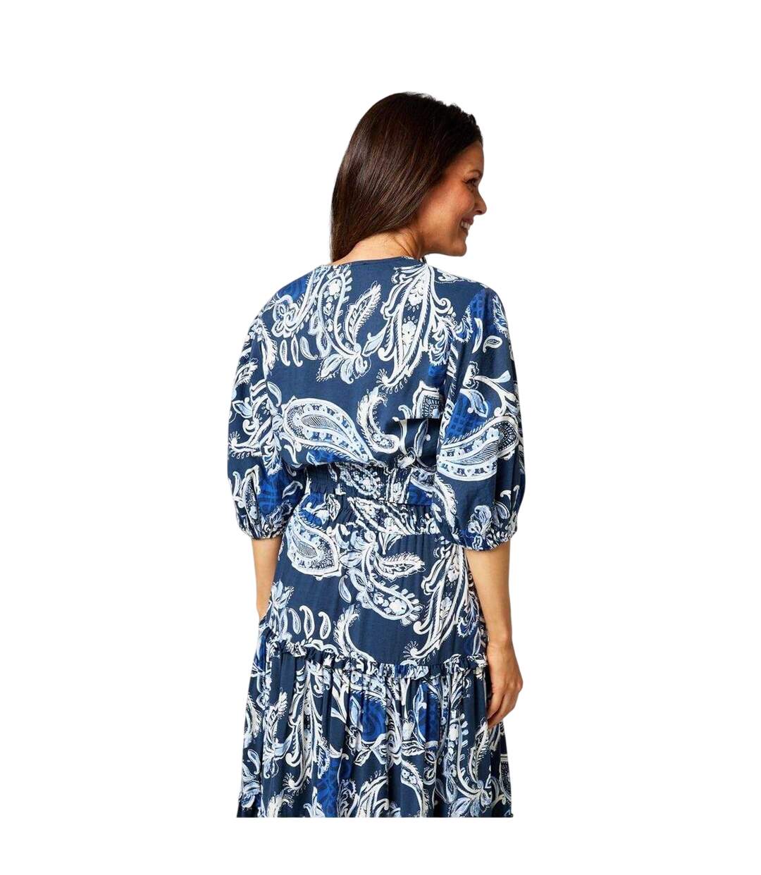 Ensemble Coordonné Vacances Motif/style Cachemire Femme Bleu Blanc Biba-3