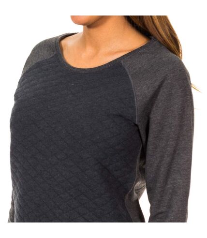 Women's long-sleeved boat neck sweatshirt 1487904709