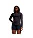 Womens/ladies Super Light Long-sleeved T-shirt Black Gunmetal Grey Canterbury-1