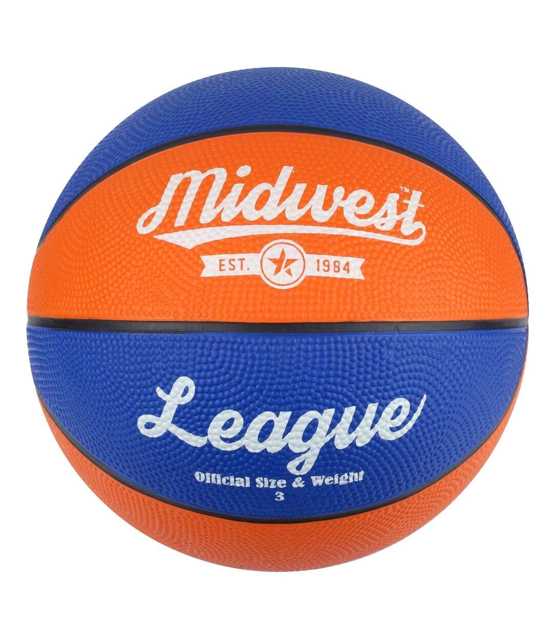 Ballon de basket league taille 6 bleu / orange Midwest-1