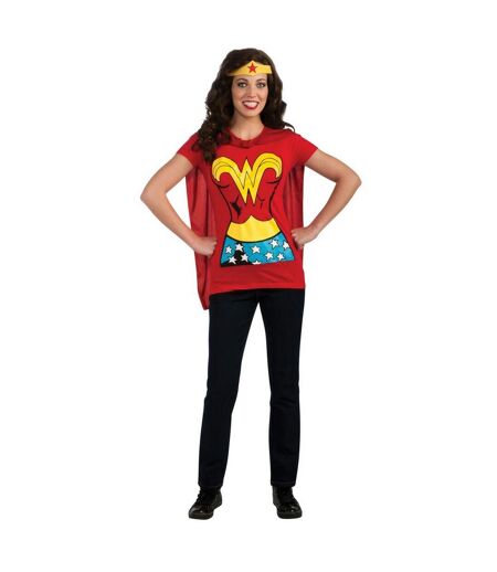 Wonder Woman - Haut de déguisement - Femme (Rouge / Jaune) - UTBN4601