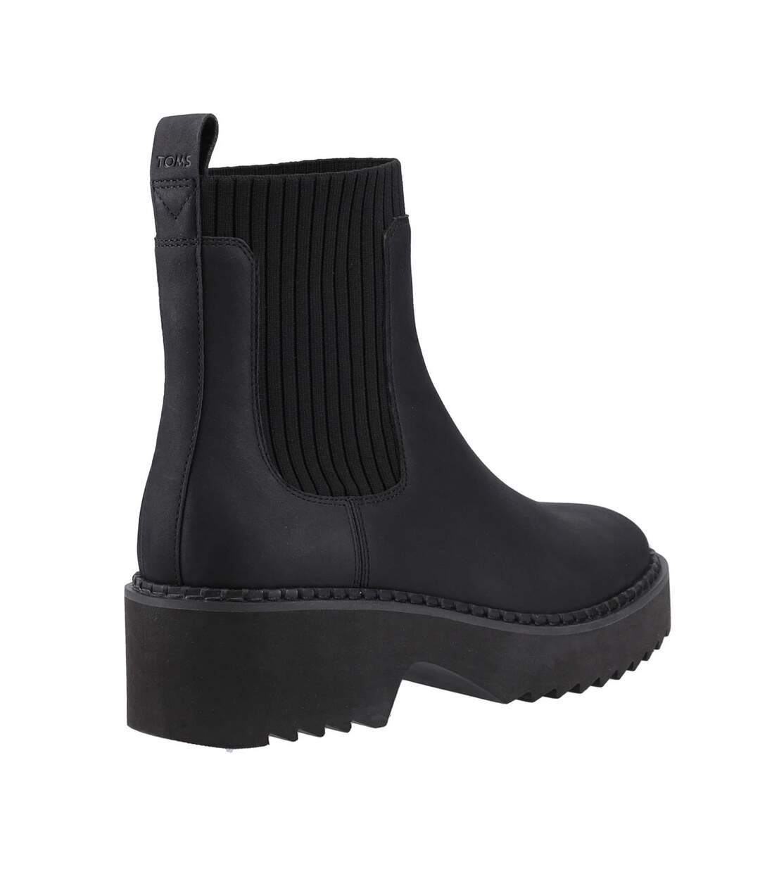 Womens/ladies Millie Leather Ankle Boots Black Toms-2