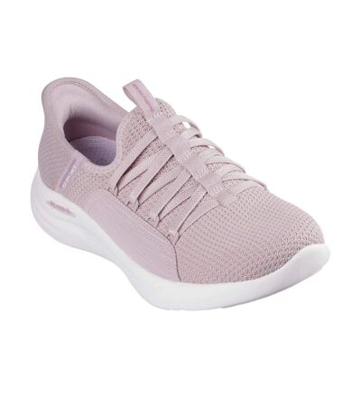 Womens/ladies Sport Ballet Chic Relaxed Fit Trainers Light Mauve Skechers