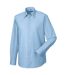 Mens Oxford Easy-care Tailored Long-sleeved Shirt Oxford Blue Russell Collection-2