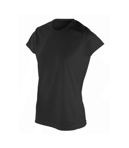 Spiro Womens/Ladies Sports Quick-Dry Short Sleeve Performance T-Shirt (Black) - UTRW1490