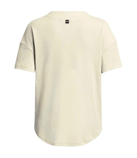 Womens/ladies Project Rock Easy Go Shirt Beige Under Armour