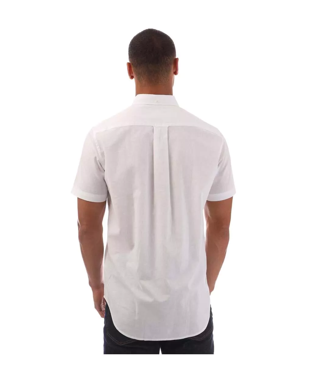 Chemise Manches Courtes Homme Blanc Gant-3