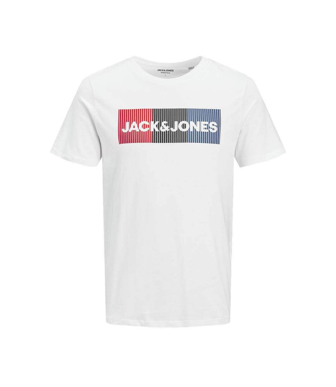 T-shirt Blanc/Marine Homme Jack & Jones Play - L-1