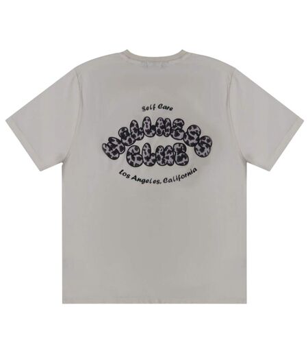 Unisex Adult Bubble Regular T-shirt Cream Leopard Miso