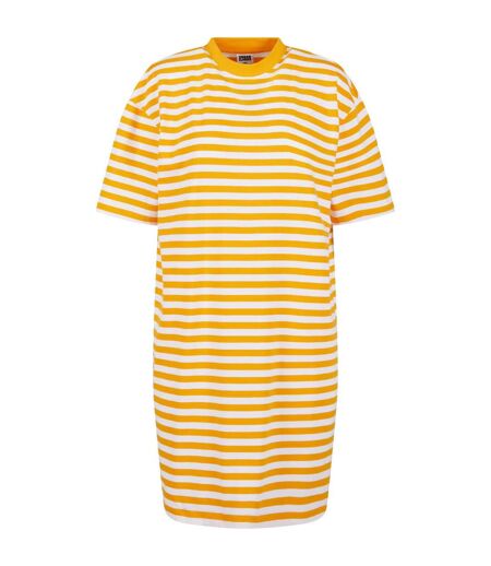 Robe T-shirt Motif/style Rayé Femme Blanc Mangue Urban Classics