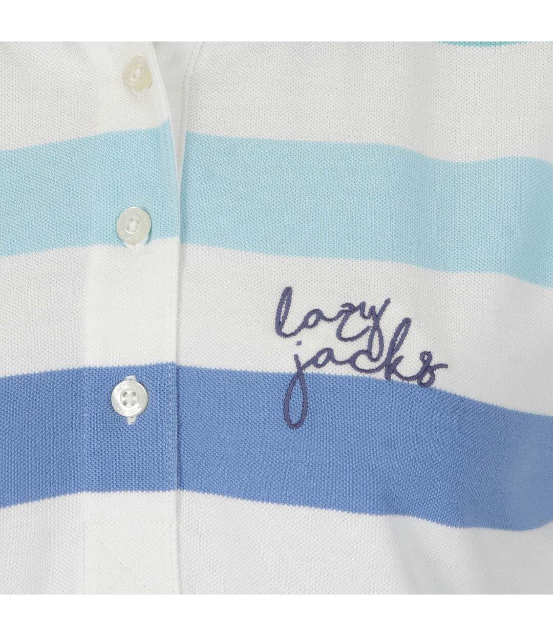 Polo Motif/style Rayé Femme Turquoise Vif Lazy Jacks-2