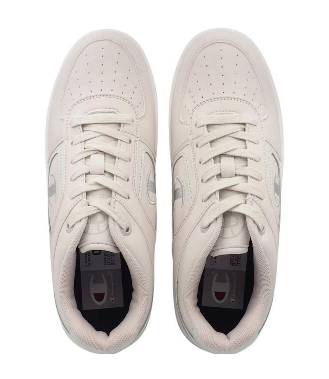 Baskets Foul Play Plat Bs Femme Beige Rose Champion-4