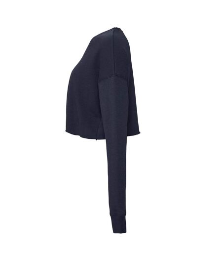 Bella + Canvas Womens/Ladies Cropped Fleece Top (Navy Blue) - UTBC5481