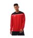 Mens Precision Striped Long-sleeved Sweatshirt Red Black Sondico-2