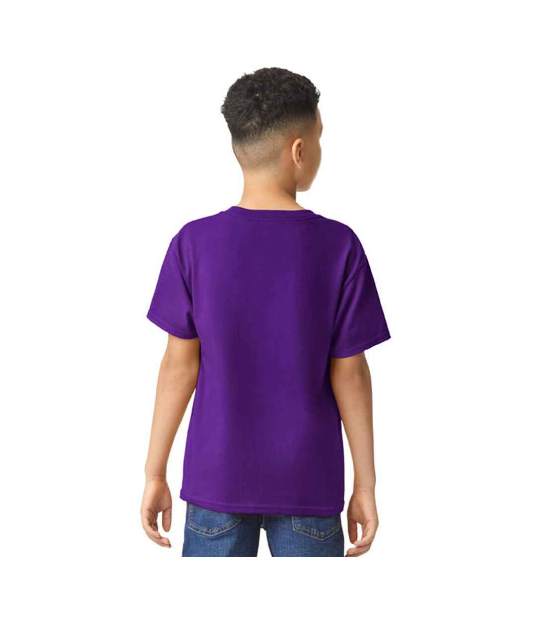T-shirt enfant violet Gildan-2