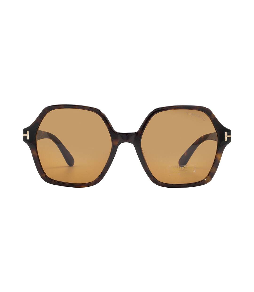 Womens/ladies Romy Hexagon Sunglasses One Size Dark Havana Brown Tom Ford-2