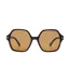 Womens/ladies Romy Hexagon Sunglasses One Size Dark Havana Brown Tom Ford-2