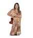 Womens/ladies Zebra Print Polyester Batwing Sleeve Midi Dress Rust AX Paris-2