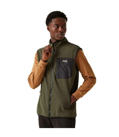Mens Frankie Fleece Gilet Dark Khaki Regatta