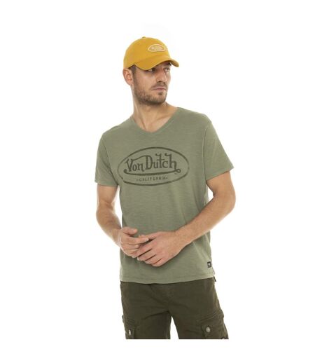 T-shirt homme col V en coton avec logo Tyron Vondutch