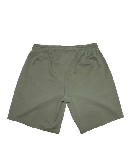 Mens Fleece Logo Sweat Shorts Military Green Aquascutum
