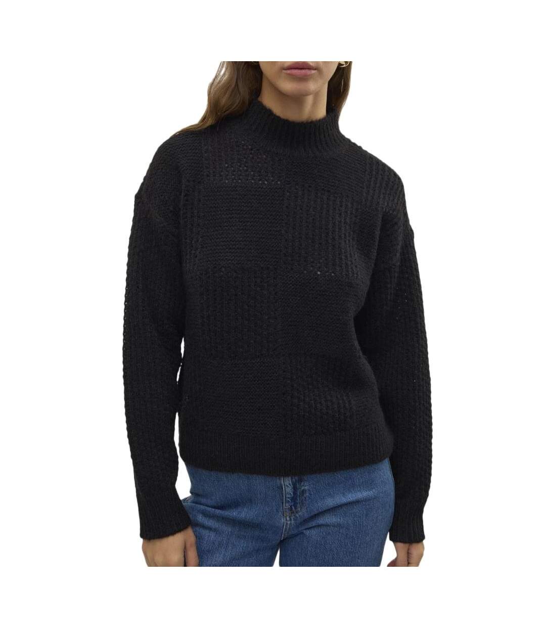 Pull noir femme vero moda moon - l-1