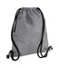 Icon Drawstring Bag One Size Grey Marl Black Bagbase-1