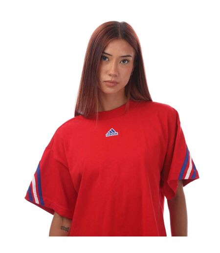 T-shirt Style 3 Rayures Future Icons Femme Rouge Adidas