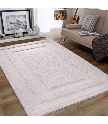 Tapis salon et chambre tissé motif faux uni KOULA