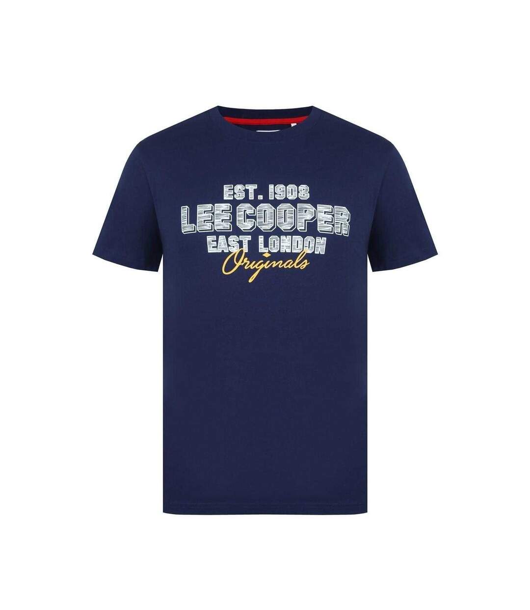 Mens Cotton Crew Neck T-shirt Navy Lee Cooper-1