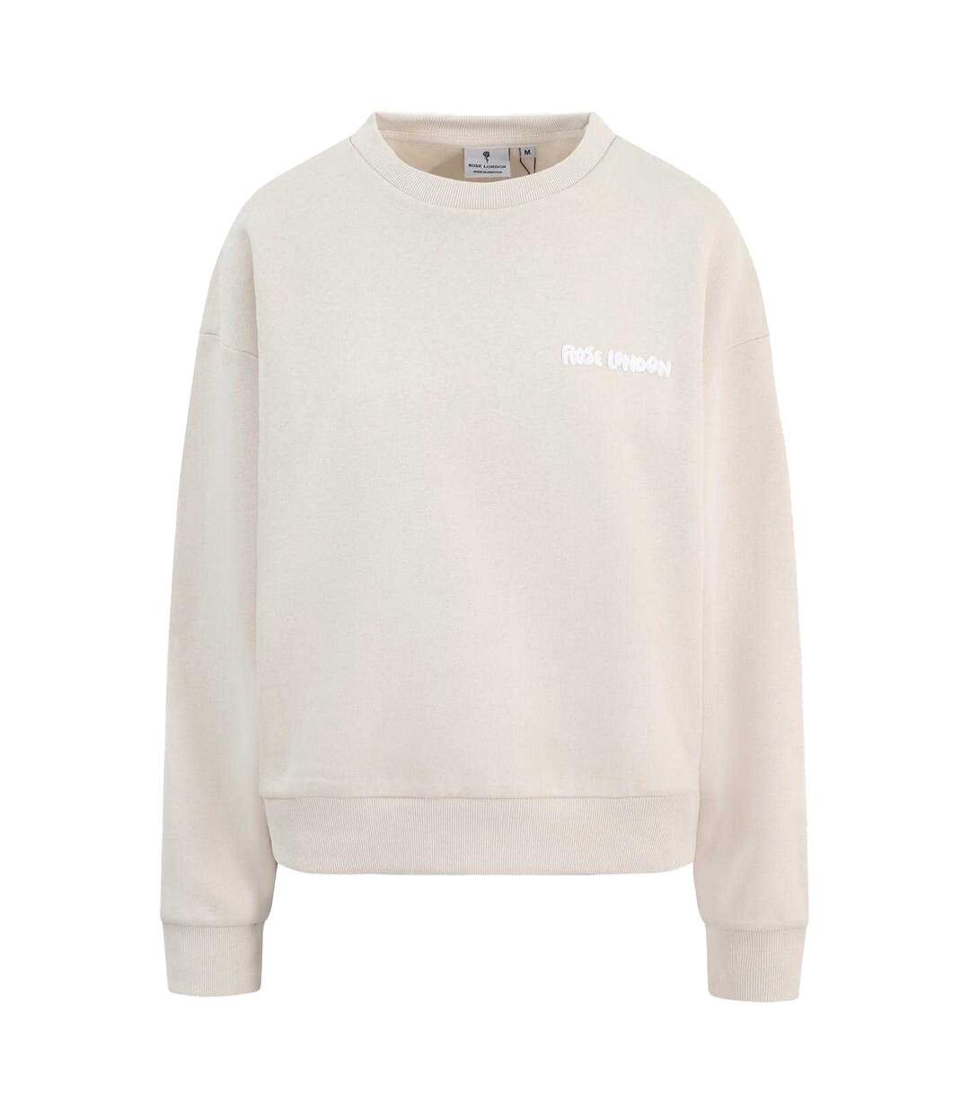 Sweat Motif/style Logo Authentic Femme Sable Rose London-2