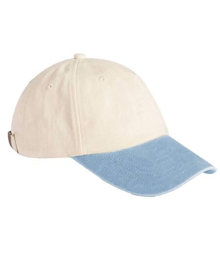 Casquette De Baseball Motif/style Rétro Adulte Naturel Vieux Bleu Clair Beechfield