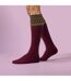 HJ Hall - Chaussettes de Chasse Homme en Laine Mérinos Motif Losanges Chaudes-3