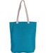 sac shopping en toile de jute - KI0229 - bleu turquoise