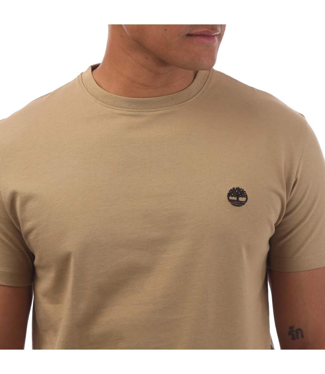 T-shirt Style Logo Oyster River Homme Marron Timberland-4