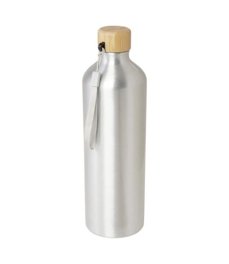 Malpeza Bamboo Recycled Aluminium Water Bottle (Silver) (33.81fl oz) - UTPF4333