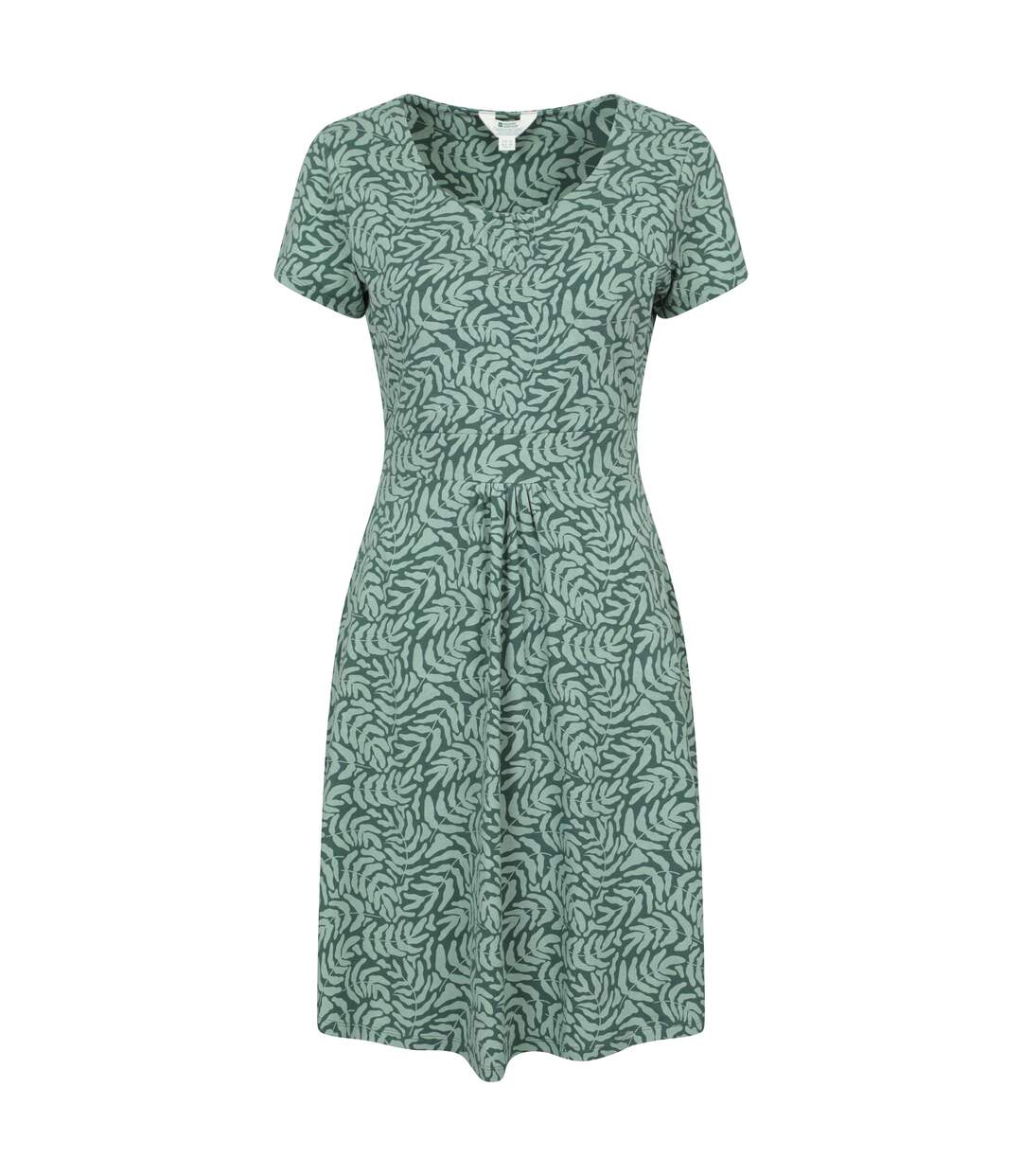 Womens/ladies Orchid Leaf Uv Midi Dress Khaki Green Mountain Warehouse-1