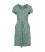 Womens/ladies Orchid Leaf Uv Midi Dress Khaki Green Mountain Warehouse-1