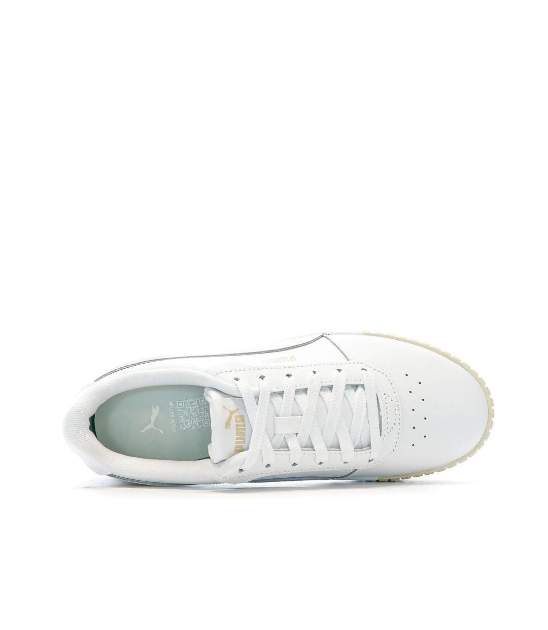 Baskets beige/blanc femme puma  carina-4